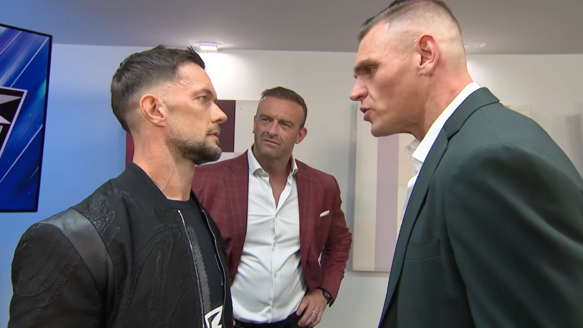 WWE's GUNTHER, Finn Balor and Nick Aldis.
