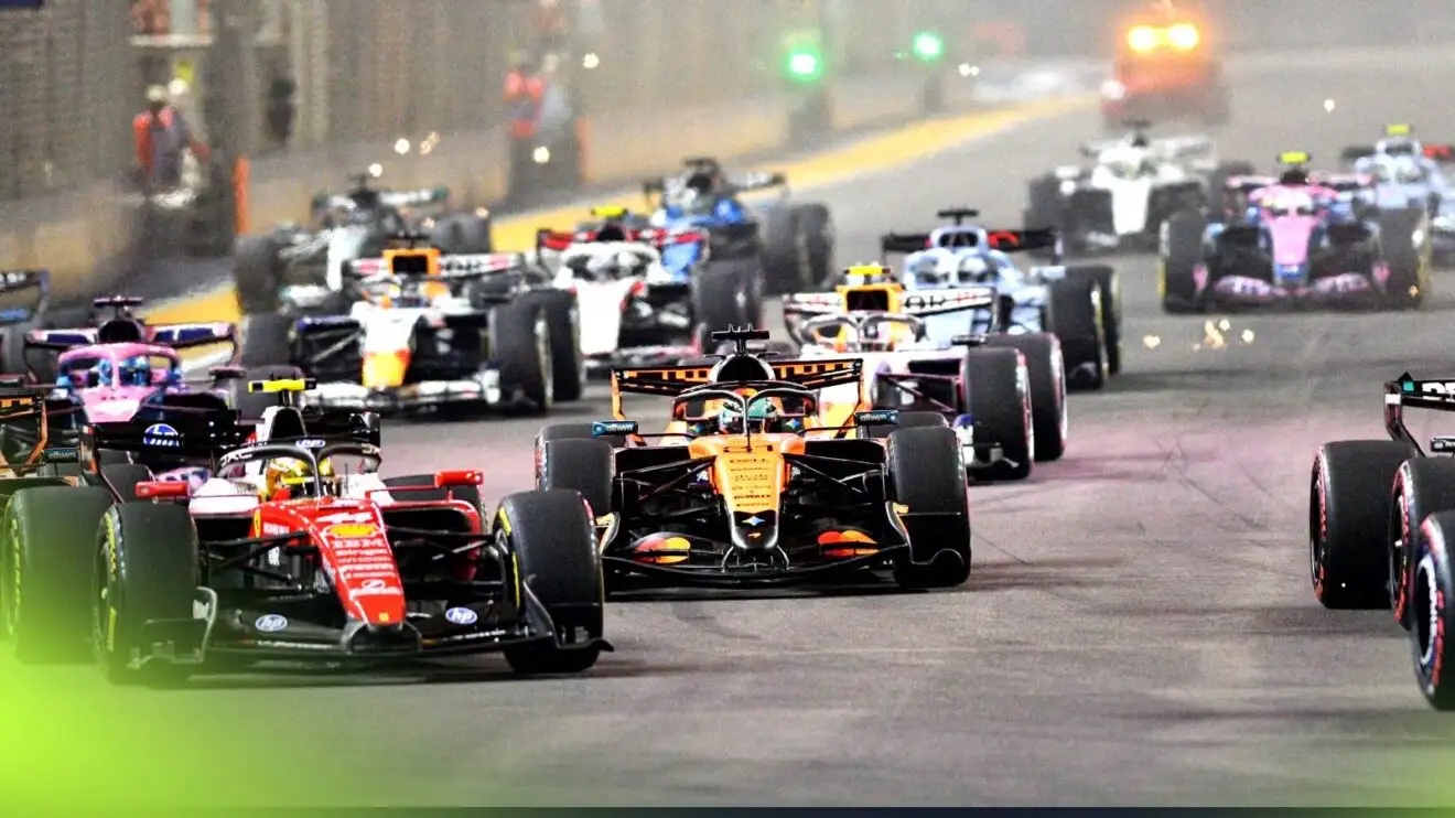 The race start of the 2026 Singapore Grand Prix.