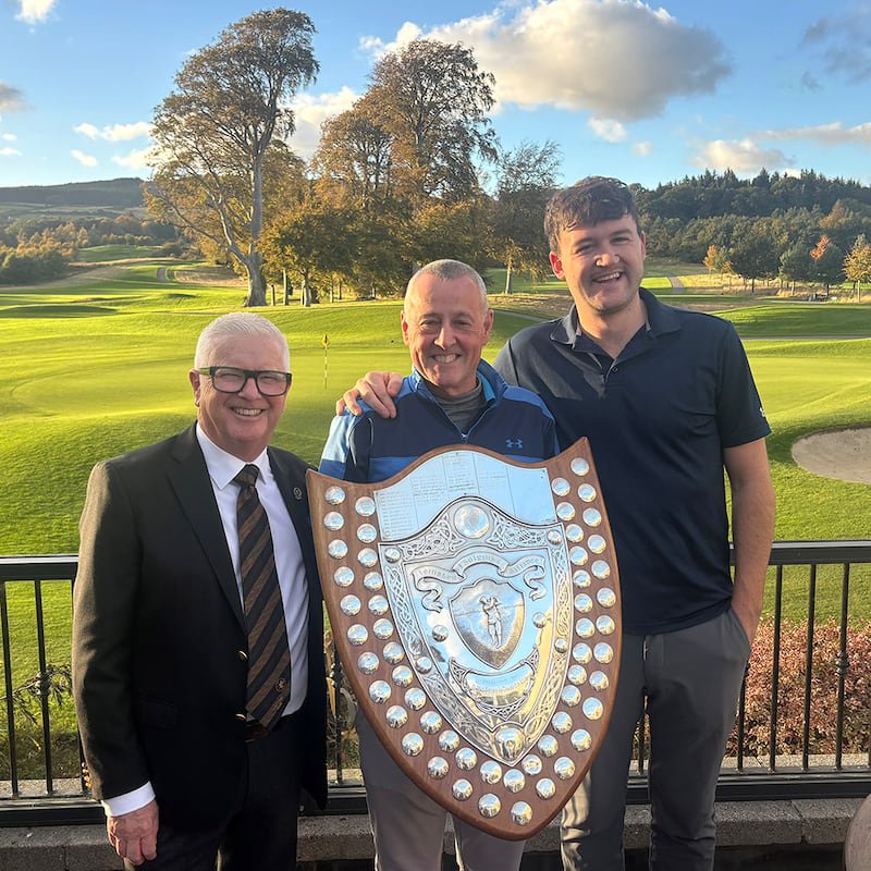 from left to right: Powerscourt Captain Ray Murphy, Donal Hurley and Mark Kissane