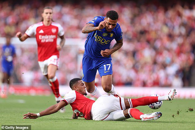 Konsa's thundering tackle on a counter-attacking Morgan Rogers helped seal victory on his home debut for Arsenal