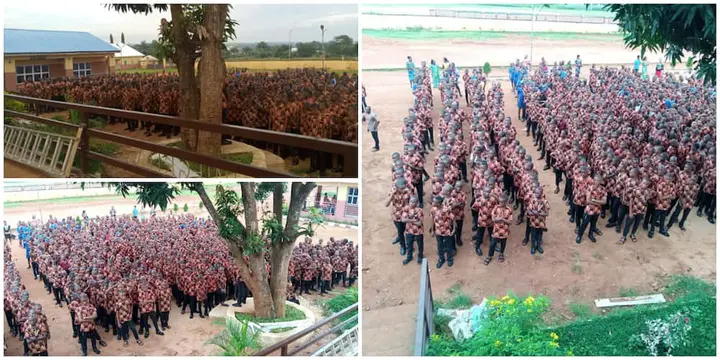 Nigerians react as Anambra secondary school students show up for first assembly in native Isi Agu wear