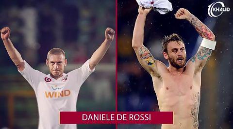De Rossi before and after getting a tattoo 