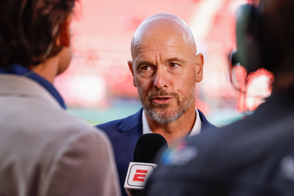 ENSCHEDE, NETHERLANDS - JULY 23: Technical director Erik ten Hag of FC Twente looks on during the UEFA Europa League 2026/27 second qualifying round first leg match between FC Twente and Ferencvaros at FC Twente Stadium on July 23, 2026 in Enschede, Netherlands. (Photo by MTB-Photo/MB Media/Getty Images)