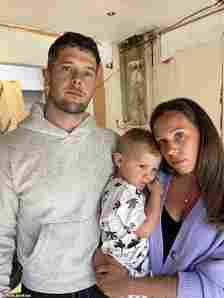 Elisa Sonaglioni, her partner Tom Walsh and their two-year-old son, Matteo are have been left to pick up the pieces after the house was abandoned in a dangerous condition by a builder who vanished
