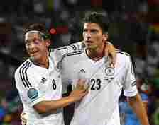 Ozil played alongside Mario Gomez for the German national team