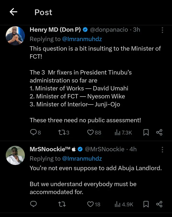 Tinubu: Reactions After Nigerians Were Asked Nyesom Wike Should Kept Sacked Minister