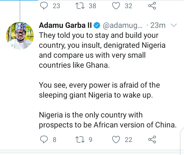 Nigerian Reacts After Adamu Garba Said Nigeria Should Not Be Compared To Ghana Naturenex News