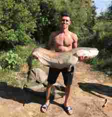 Foden’s biggest catch is this whopping 130lb Catfish in Spain
