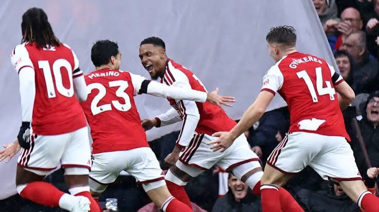 Konsa scores first goal as Arsenal draw level with Manchester City
