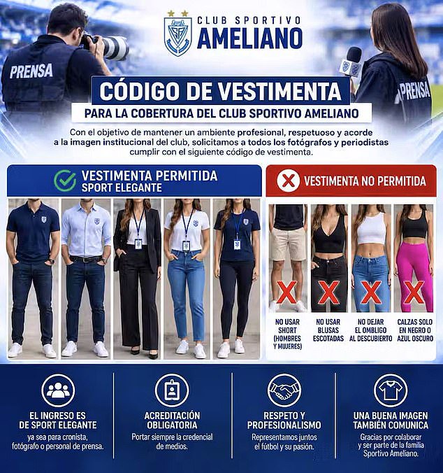 The club shared this poster with media professionals