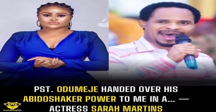 Sarah Martins says she saw Odumeje handing his mantle to her