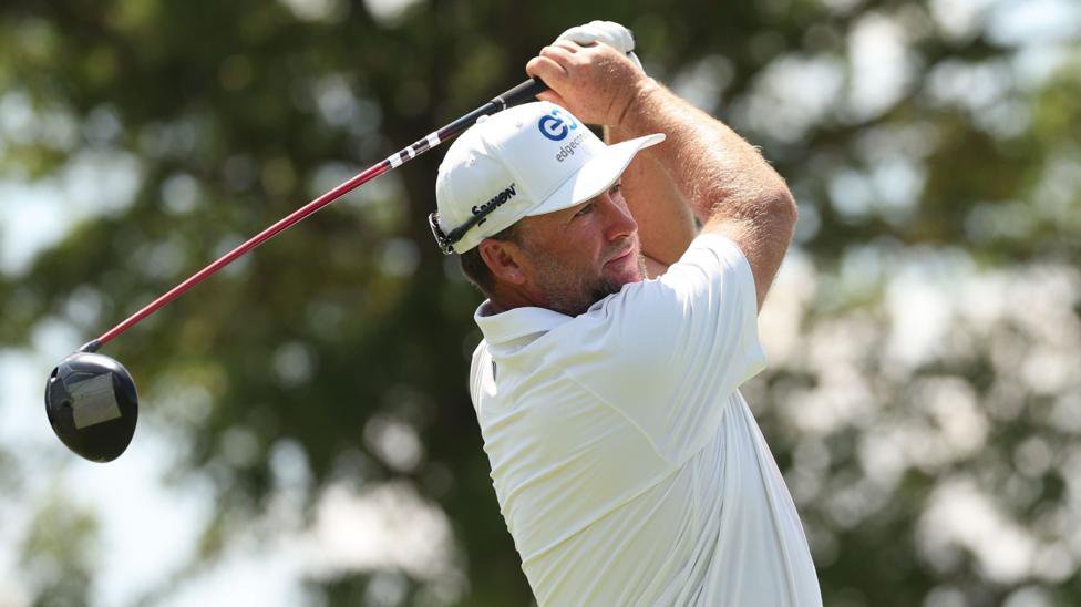 Graeme McDowell hits a shot during LIV Golf New York in August