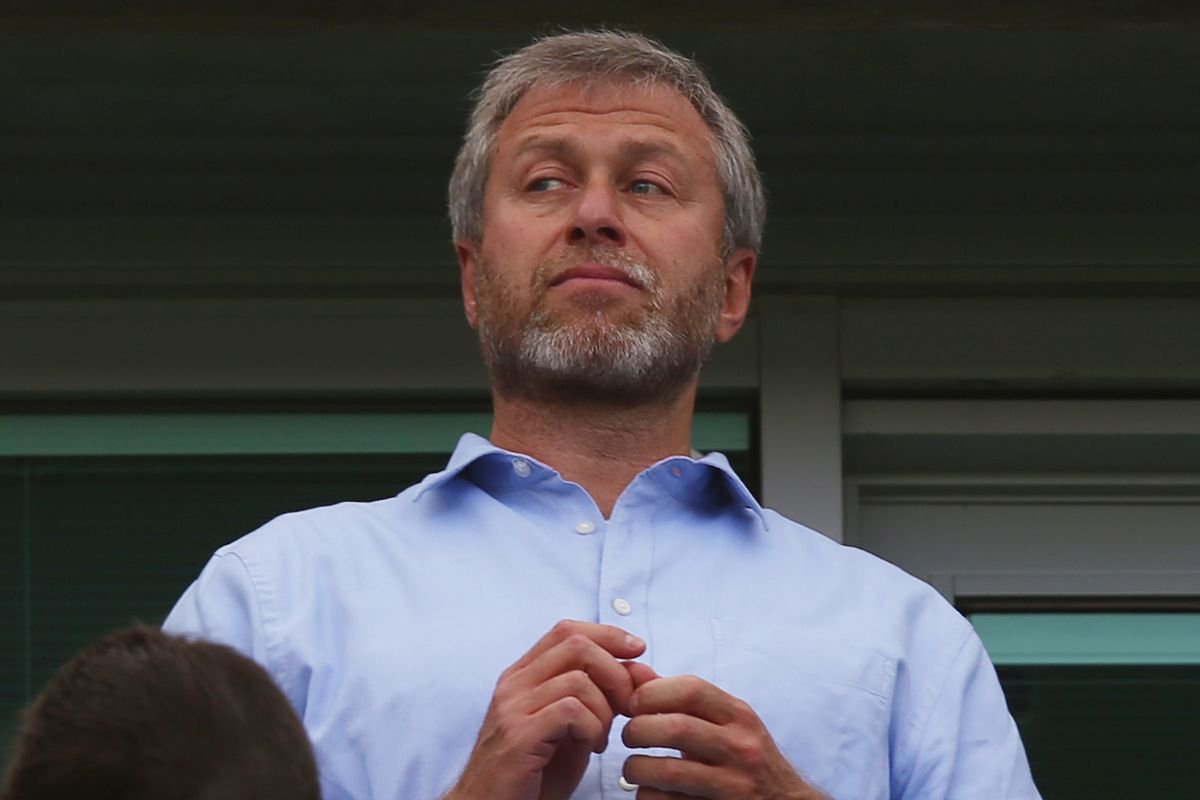 Roman Abramovich the Chelsea owner looks on during the Barclays Premier League match between Chelsea and Liverpool at Stamford Bridge