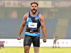 India sweeps men's javelin medals as Sumit wins gold at Asian Para Games.