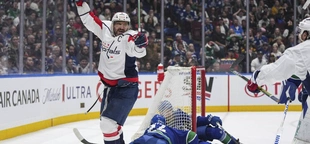 Ovechkin became the third player in NHL history to have at least 20 goals in 19 consecutive seasons.