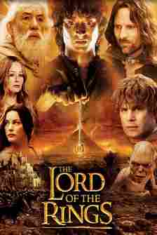 Fodo, Sam, Gollum, Aragorn, Gandalf, Eowyn, and Arwen on The Lord of the Rings Franchise Poster