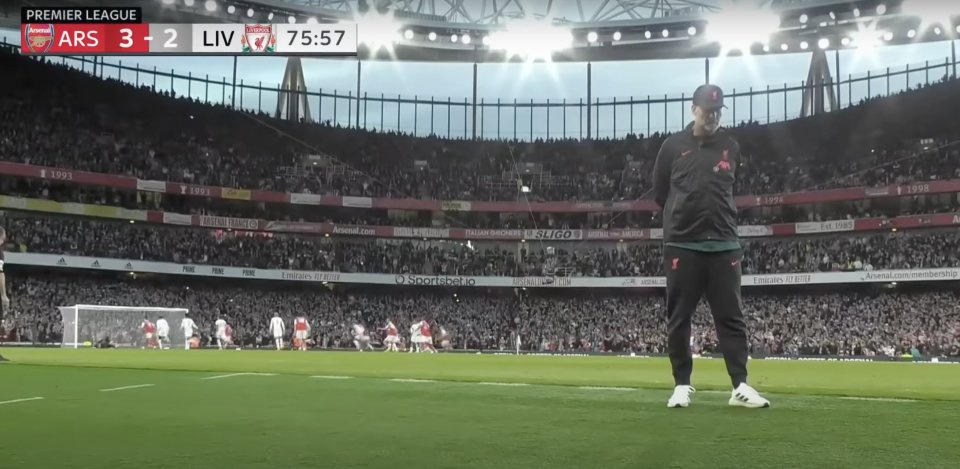Klopp did not get the reaction he wanted from the Arsenal crowd