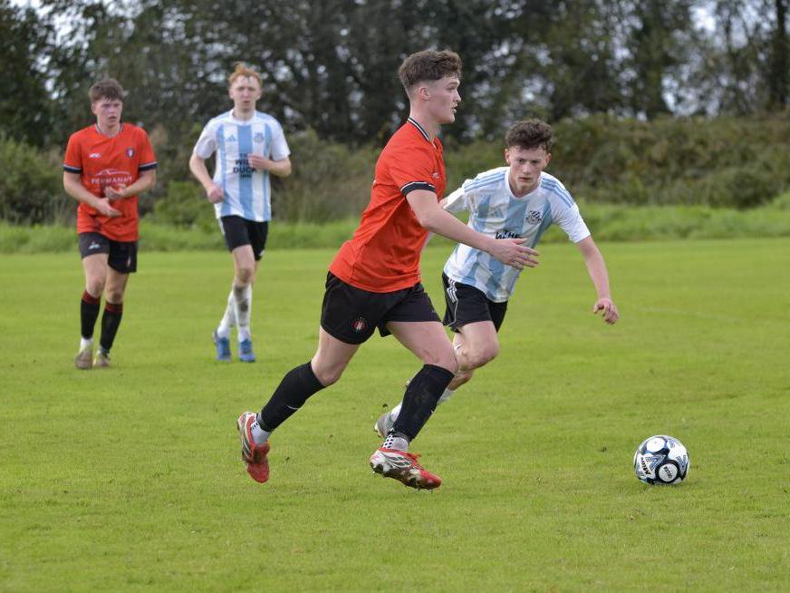 Odhran McGovern in action for Irvinestown in a previous league fixture against Lisbellaw. <i>(Image: Jason McCartan)</i>