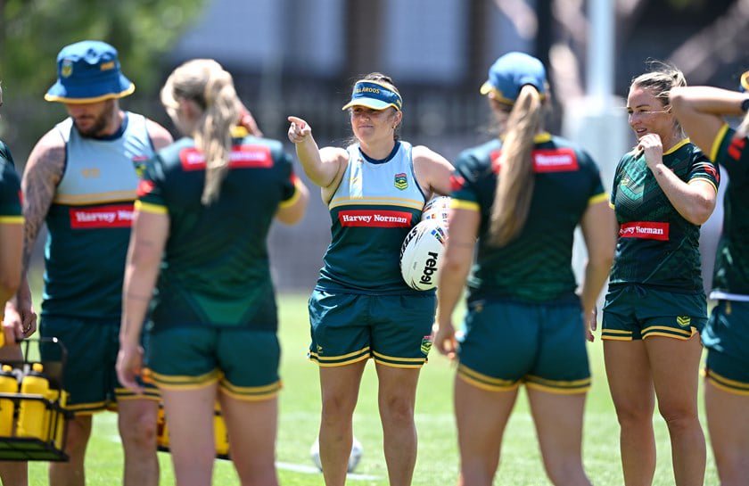 Jillaroos assistant coach Melissa Spero at training.