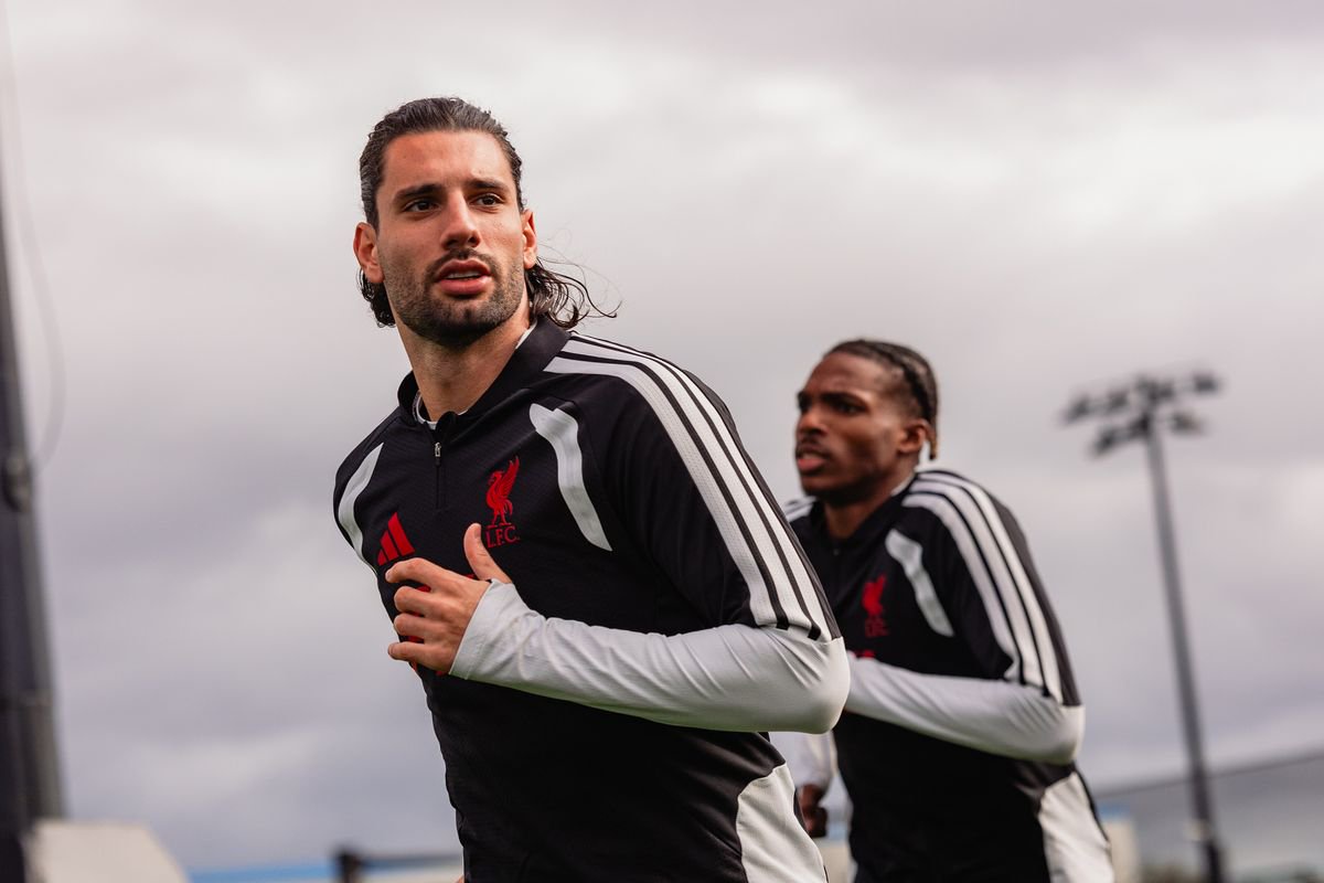 Dominik Szoboszlai of Liverpool during a training session at AXA Training Centre