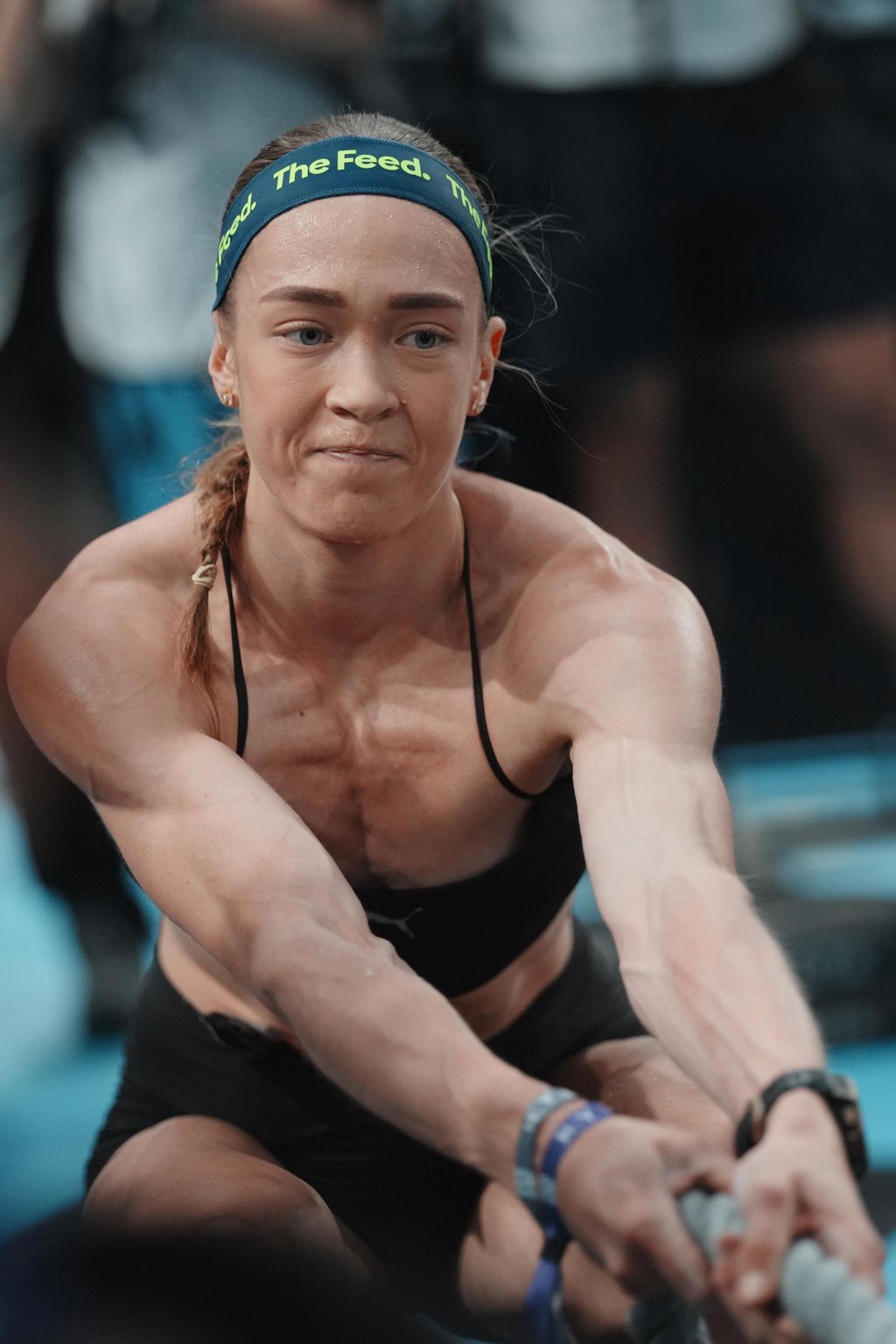 Joanna Wietrzyk competes in the HYROX Beijing competition.