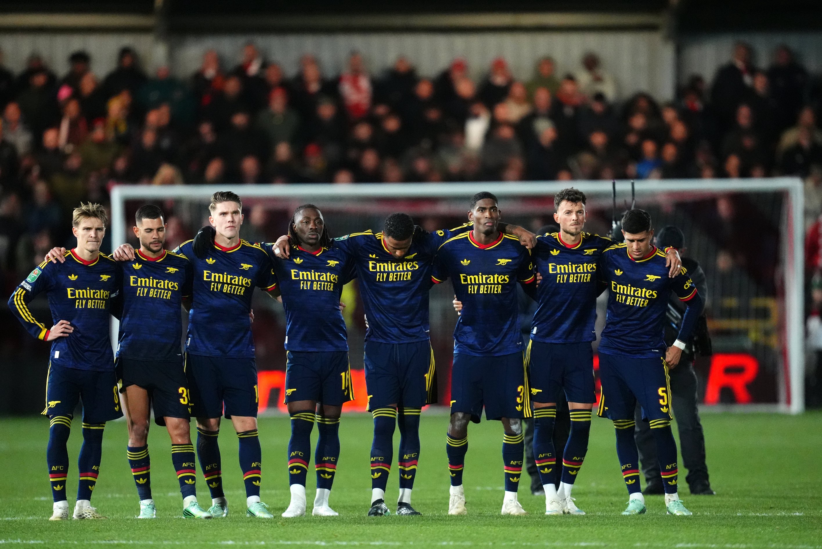 Arsenal lost 5-3 on penalties with Bruno Guimaraes missing the vital penalty