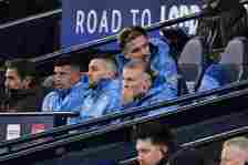 Erling Haaland of Manchester City reacts sat on the bench after being substituted ahead of extra-time during the UEFA Champions League quarter-fina...