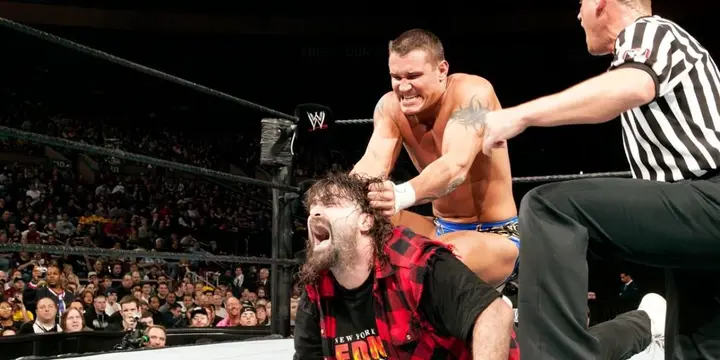 Evolution v Rock and Sock Connection WrestleMania 20 Cropped