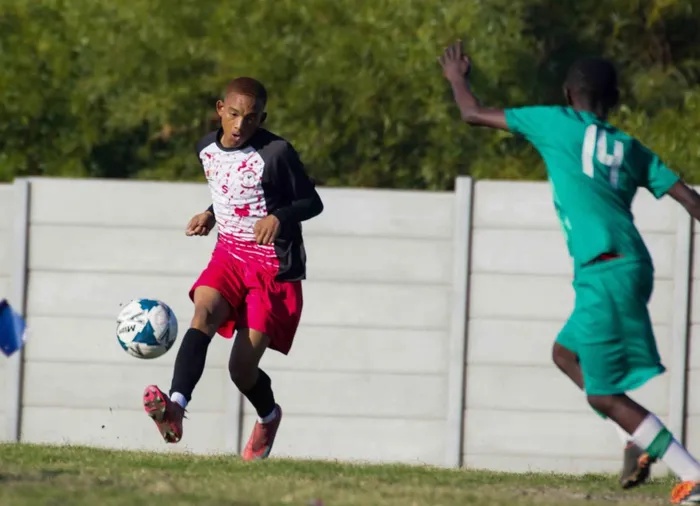 16-year-old Sidney Schoeman during a match.