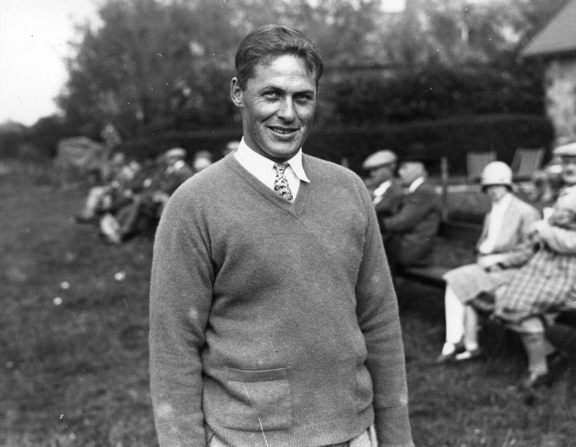 Bobby Jones (1902 - 1971), champion American golfer winning the British Open three times (1926-27, 1930) and the US Open four times