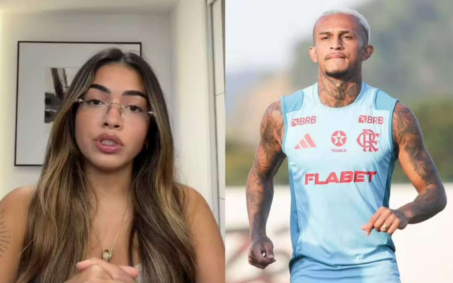 Amanda Martins revelou detalhes nesta segunda-feira, 26, sobre o fim do casamento com Wesley França, jogador da Roma e ex-lateral-direito do Flamengo