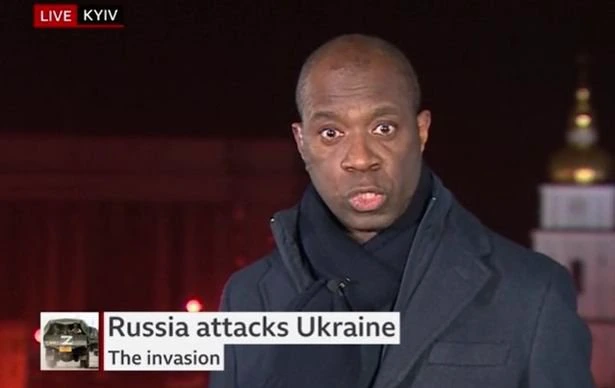 BBC News' Clive Myrie had been appearing live from the Ukrainian capital