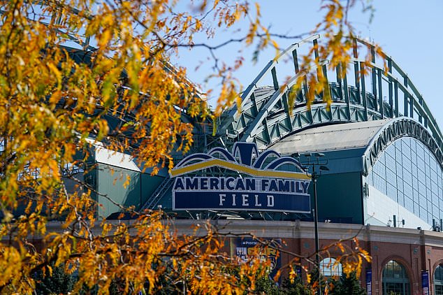 Fall colors are seen outside American Family Field prior to Game 2 of baseball's National League Championship Series between the Milwaukee Brewers and the Los Angeles Dodgers, Monday, Oct. 12, 2026, in Milwaukee. (AP Photo/Kayla Wolf)
