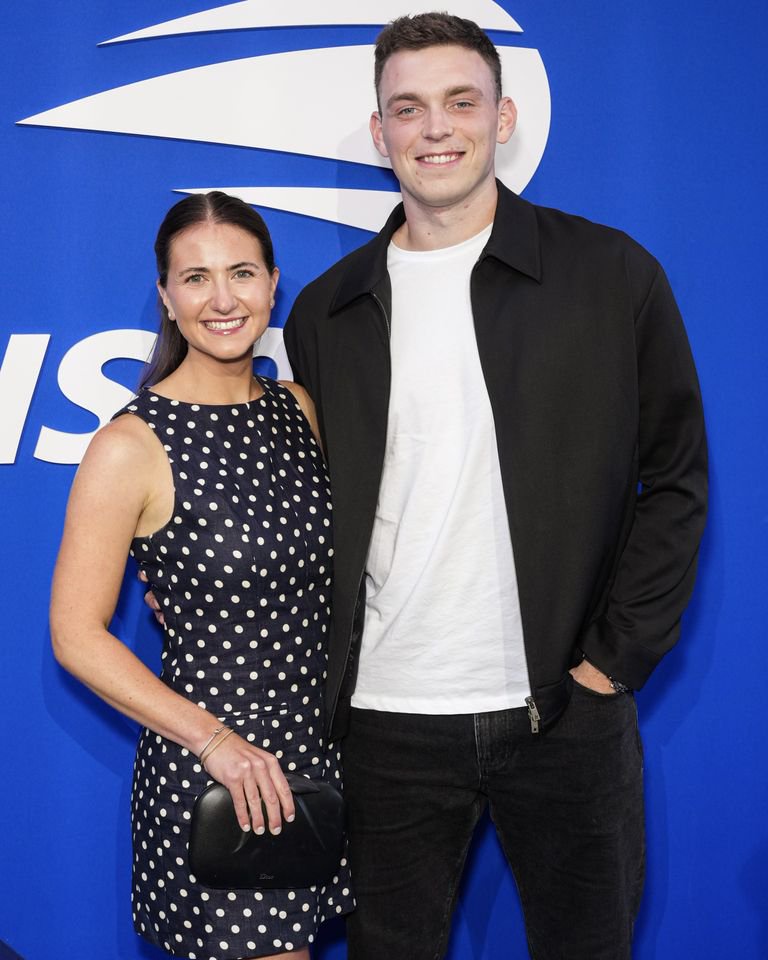 Sara Falkson and Ben Rice at the US Open on September 07, 2026 in New York City.Credit: John Nacion/Getty Images