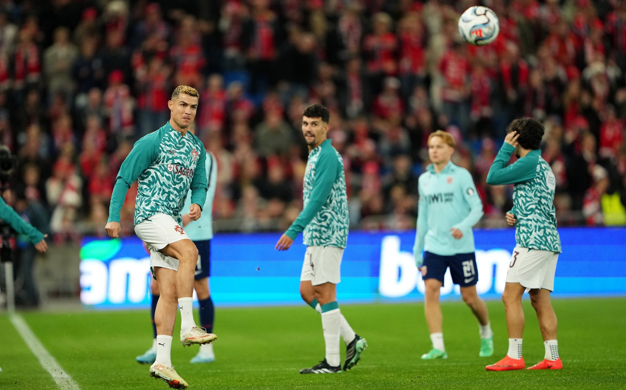 Ronaldo during the warm-up