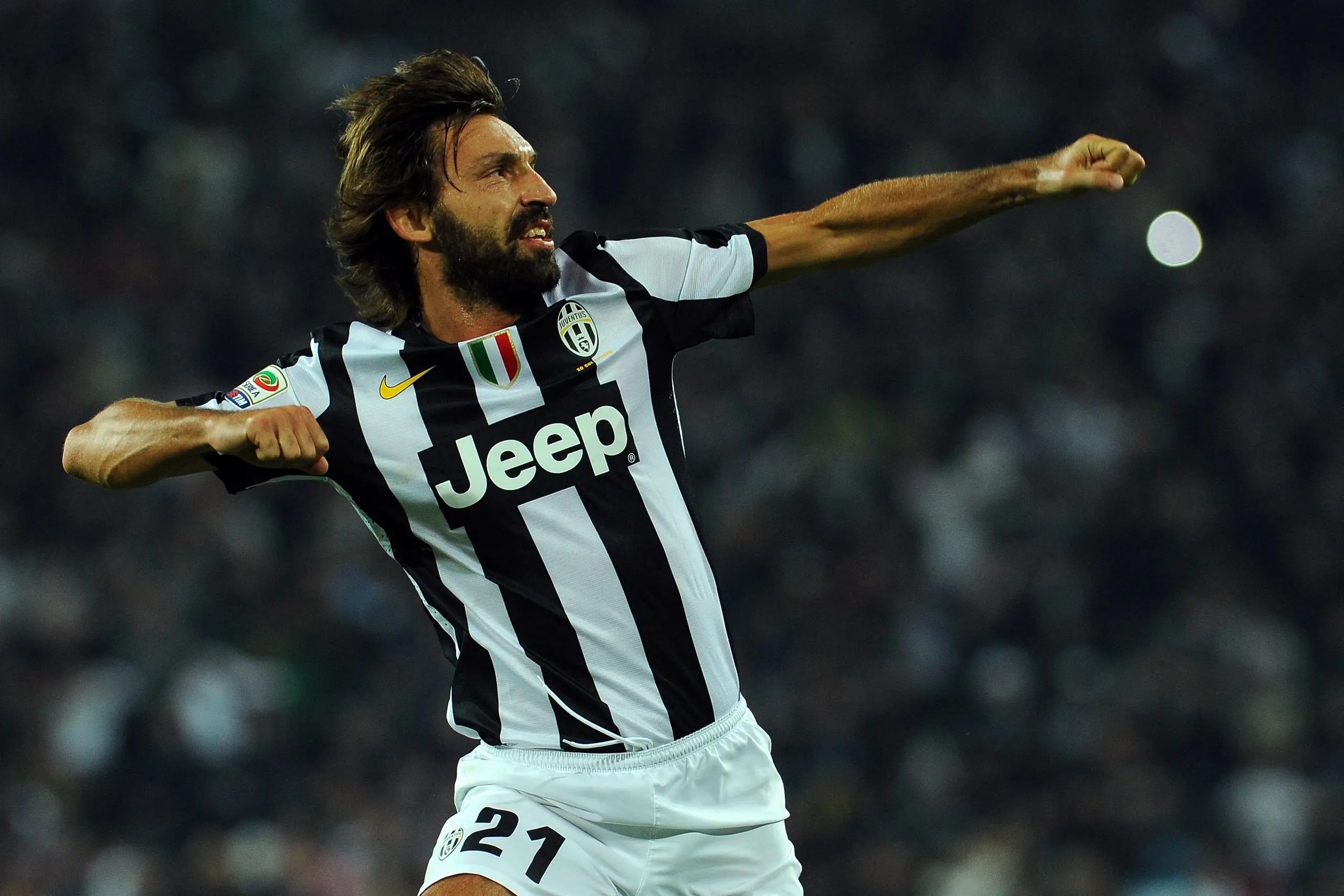 Andrea Pirlo celebrating.