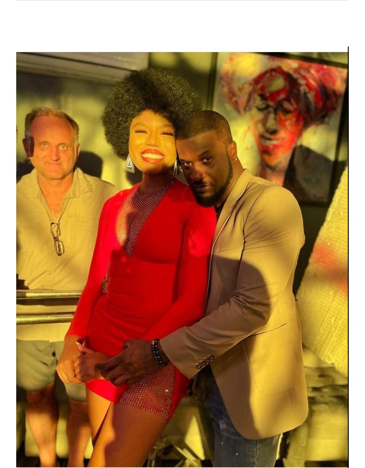 Actress Nancy Isime loved up with singer Peter Okoye (Photos) 