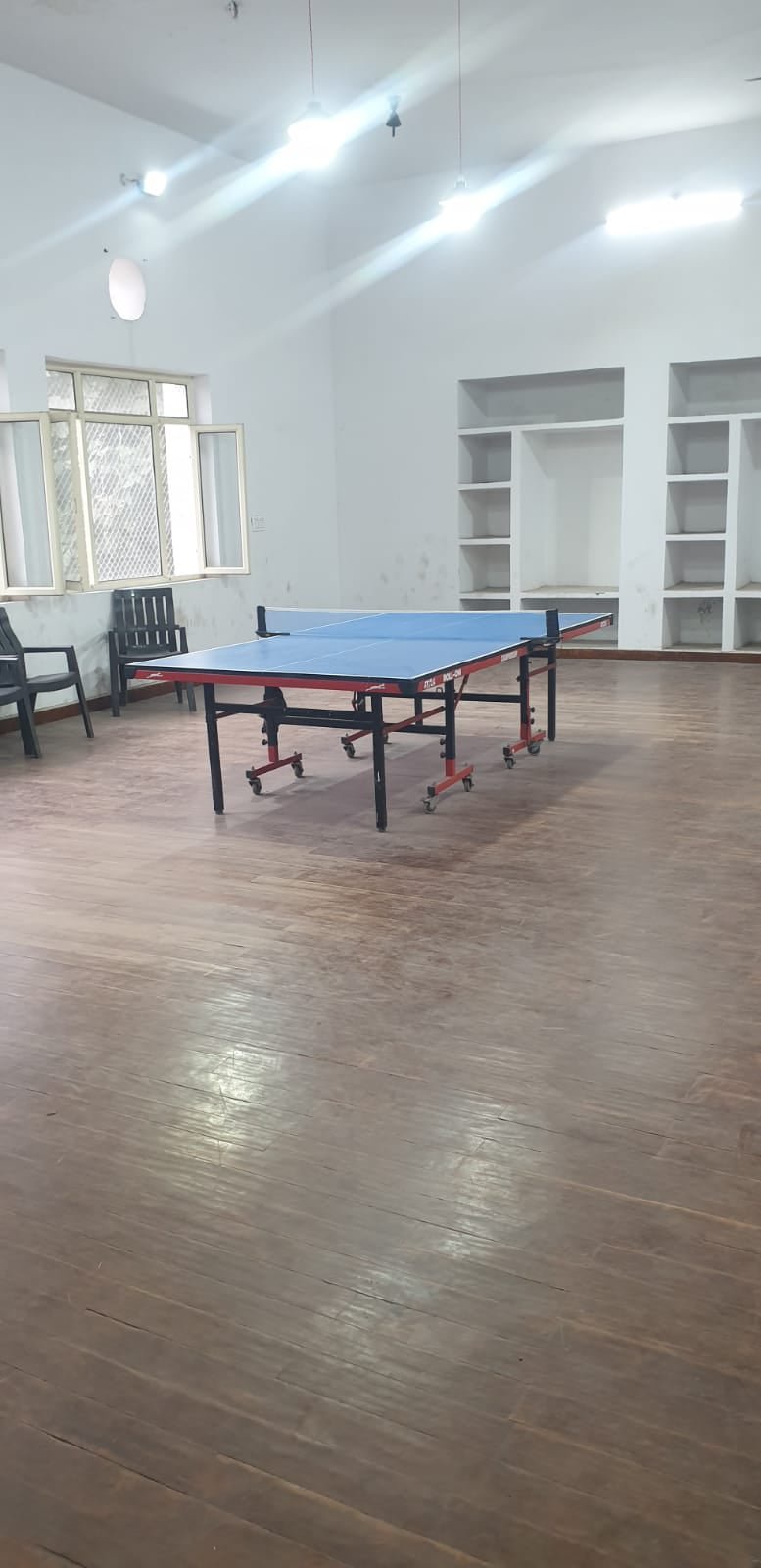 Gandhi Stadium table tennis practice dwindles to three players