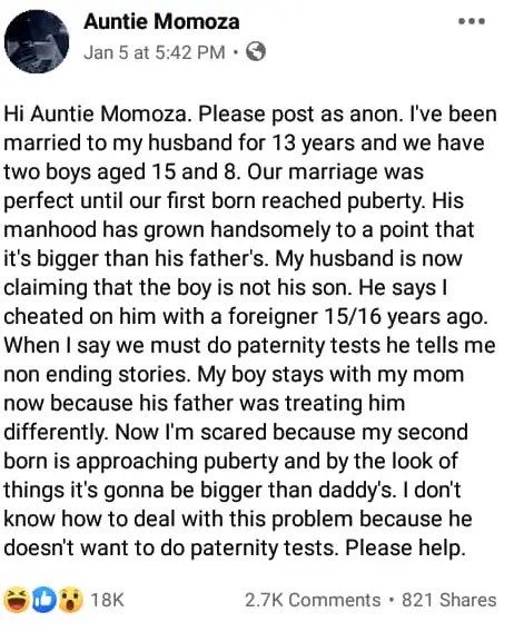 "My husband hates my son Because my son has a bigger Pℯn!s than him" - Woman Reveals