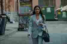 Still from Gen V Season 1 Episode 5 of Shelley Conn as Dean Indira Shetty.
