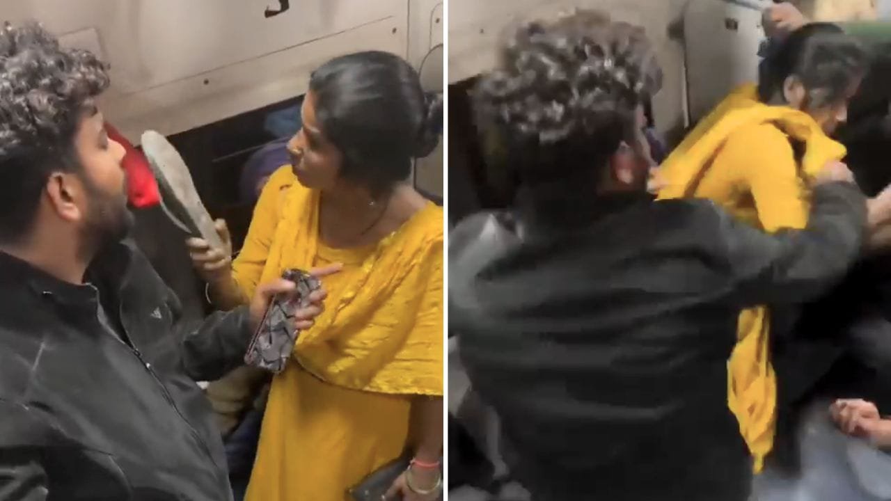 General Coach Kalesh: चप्पल दिखाकर धमका रही थी आंटी, जैसे ही युवक की पत्नी को दी गाली, उसने खो दिया आपा और फिर...