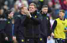 Newcastle United's Manager Eddie Howe during the Premier League match between Burnley FC and Newcastle United at Turf Moor on May 4, 2024 in Burnle...
