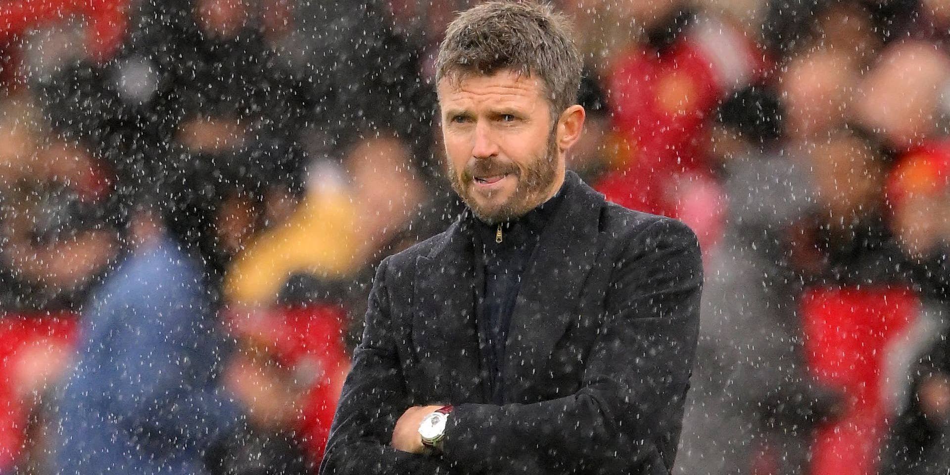 epaselect epa13331244 Manchester United manager Michael Carrick looks on during the English Premier League match Manchester United FC against AFC Bournemouth, in Manchester, Britain, 25 October 2026. EPA/GARY OAKLEY EDITORIAL USE ONLY. No use with unauthorized audio, video, data, fixture lists, club/league logos, 'live' services or NFTs. Online in-match use limited to 120 images, no video emulation. No use in betting, games or single club/league/player publications.