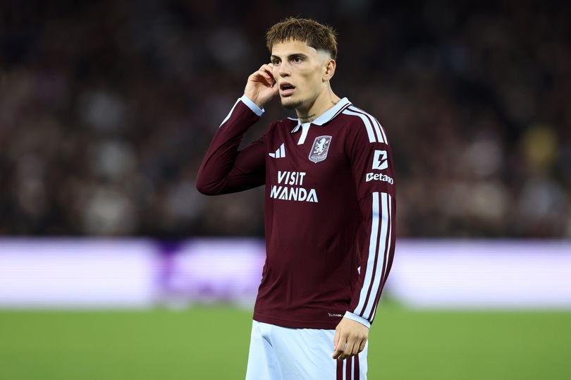 Alejandro Garnacho of Aston Villa during the UEFA Champions League 2026/27 League Phase MD2 match between Aston Villa FC and Fenerbahce SK at Villa Park on October 14, 2026 in Birmingham, England
