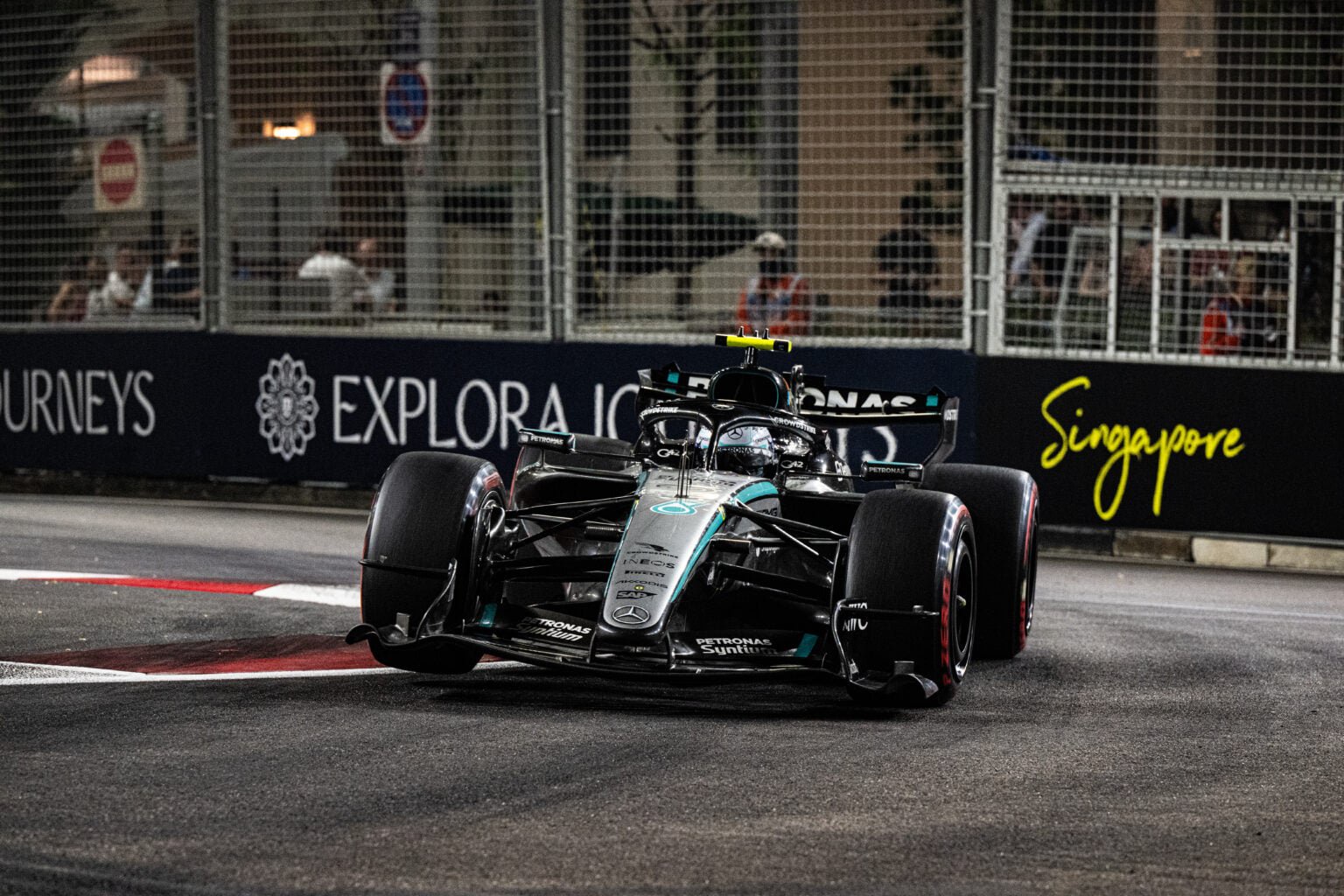 Mercedes driver Kimi Antonelli during the 2026 Singapore Grand Prix
