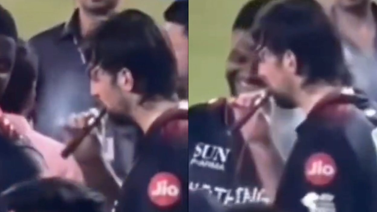 Tim David Allegedly Smokes Cigar During RCB's IPL 2026 Title Celebration; Viral Video Sparks Debate (Watch)