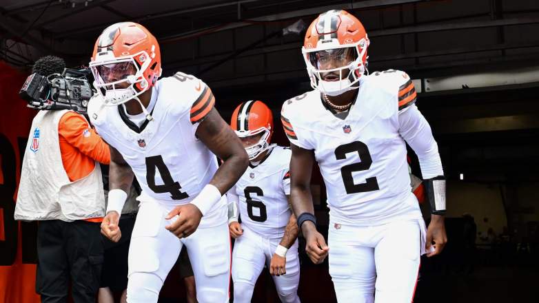 The Cleveland Browns have a crowed quarterback room with Deshaun Watson, Shedeur Sanders, Dillon Gabriel and Taylen Green.