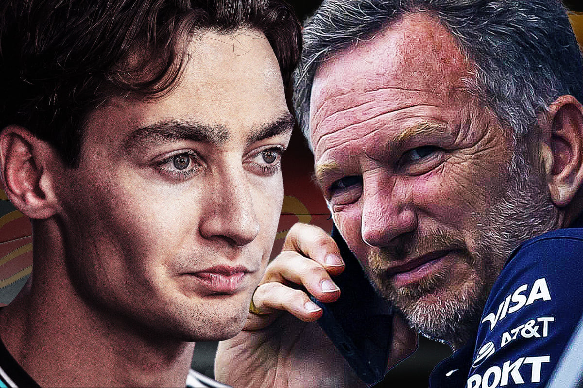 George Russell and Christian Horner — Photo: © IMAGO