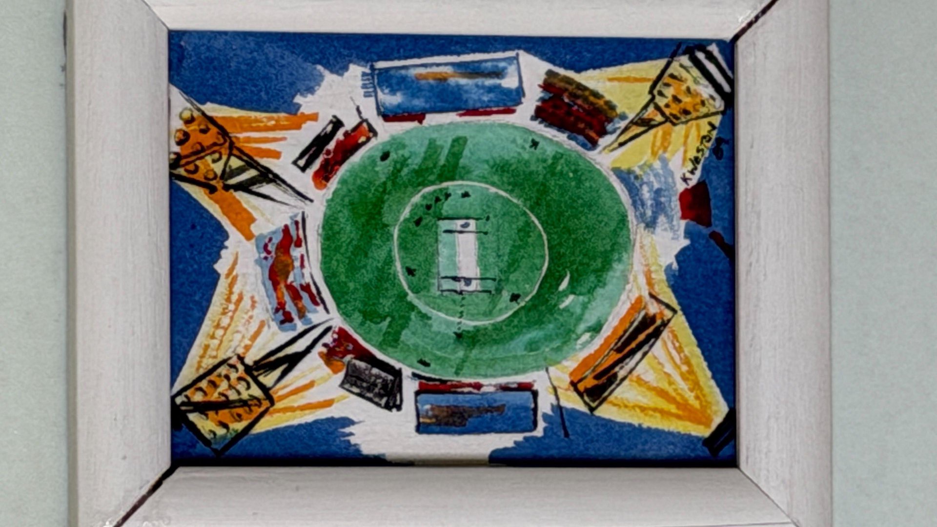 An artist's impression of the WACA by Daniel Weston's father