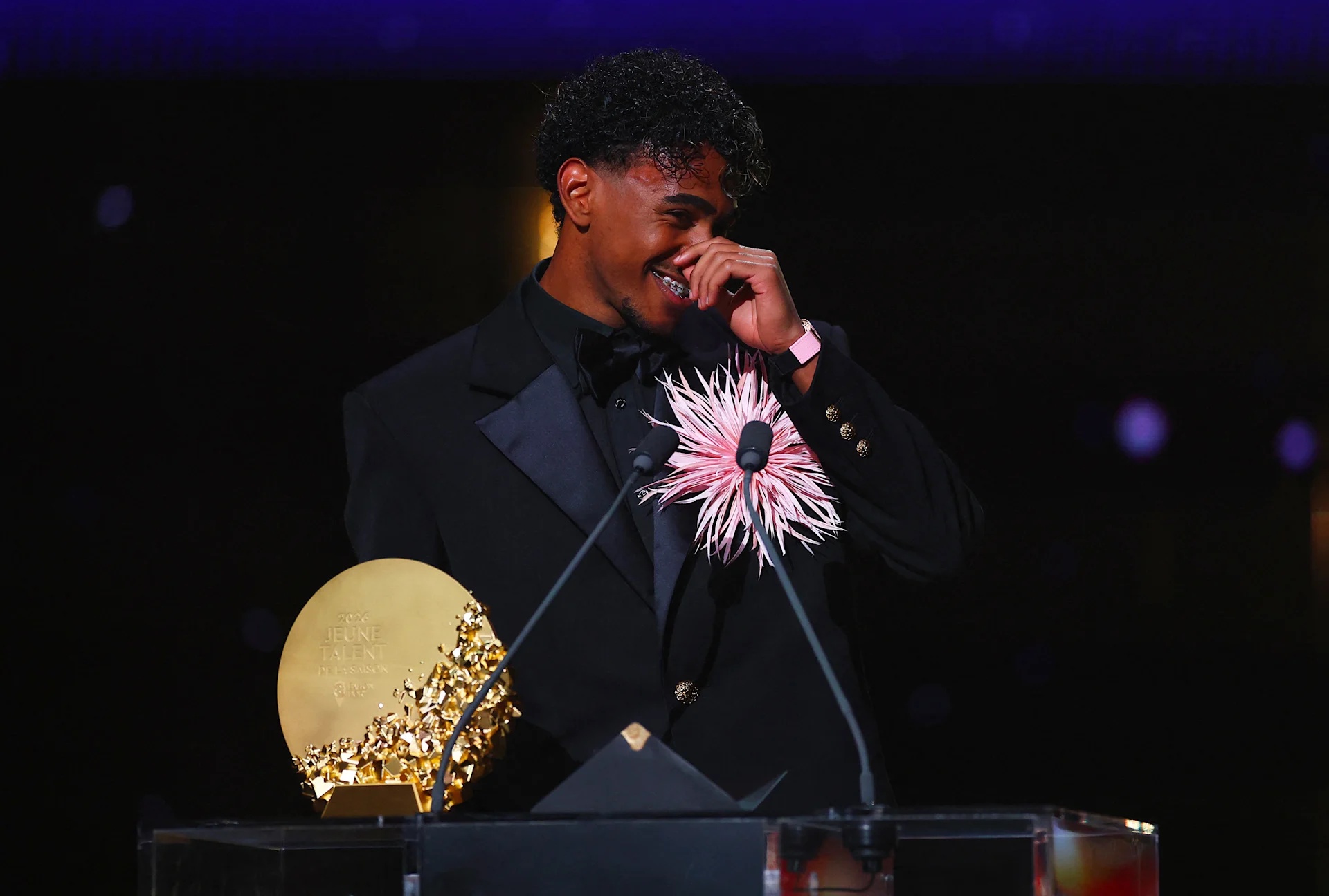 Lamine Yamal à la cérémonie de remise du Ballon d’or France Football 2026 au Palladium Theatre à Londres, le 26 octobre 2026.